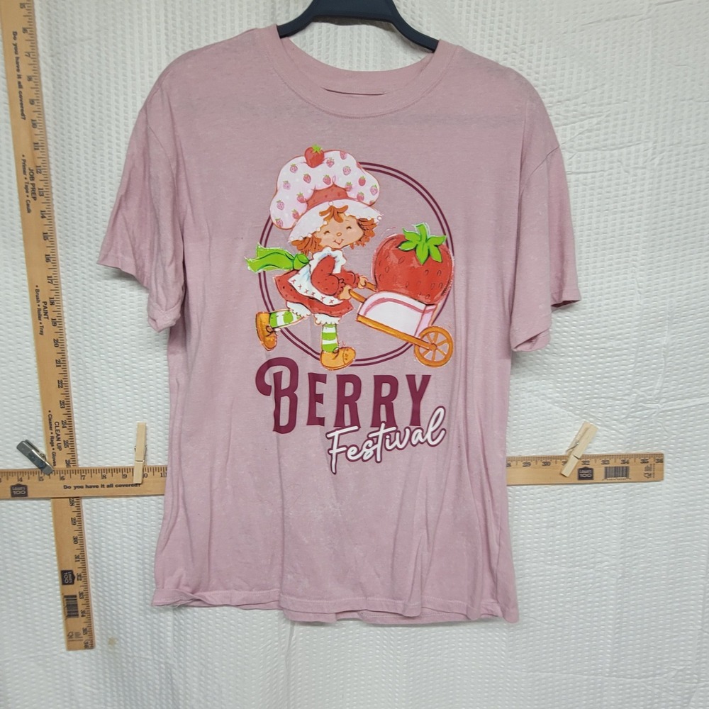 Strawberry Shortcake Berry Festival Pink Graphic T-Shirt Small S 4-6